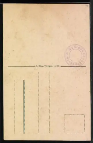 AK Lichtenstein, Schloss, Pyramide, Forsthaus