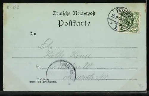 Mondschein-AK Potsdam, Schloss Sanssouci