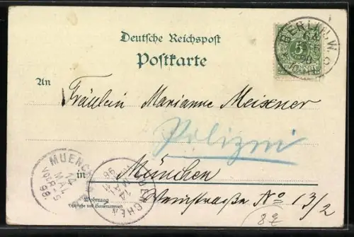 Lithographie Berlin, Königliches Schloss, Strassenpartie mit Kutschen