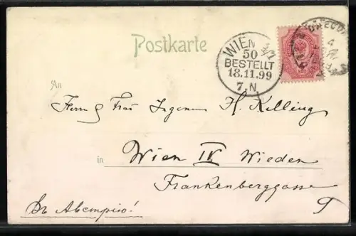 Künstler-AK Königswinter, Burgruine Drachenfels und Prinzessin mit Lindwurm