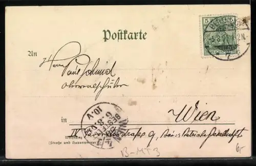 Lithographie Berlin, Königliches Schloss, Schlossbrücke und Booten