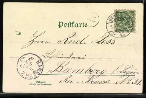 Lithographie Berlin, Königliches Schloss, Schlossbrunnen, Denkmal d. gross. Kurfürsten und Brücke