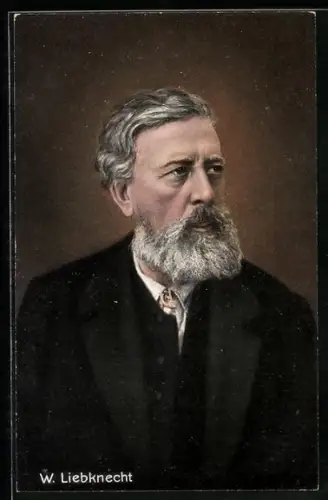 AK W. Liebknecht im Porträt