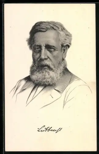 Künstler-AK Wilhelm Liebknecht im Porträt