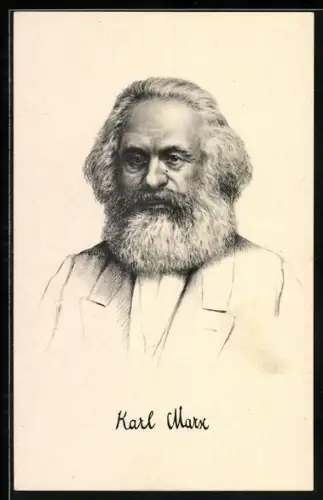Künstler-AK Karl Marx im Porträt