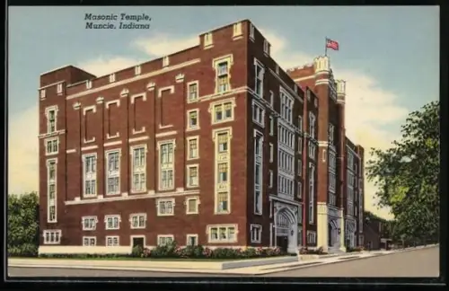 AK Muncie, IN, Masonic Temple, Freimaurer