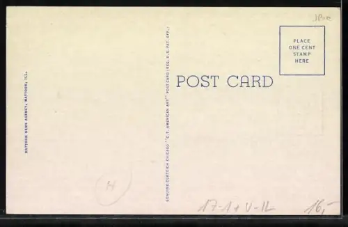 AK Mattoon, IL, Masonic Temple, Freimaurer