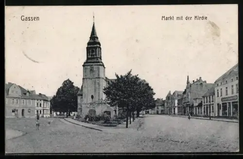 AK Gassen, Markt mit der Kirche