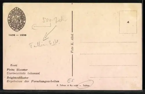 AK Tallinn, Brigittenkloster, Ergebnisse der Forschungsarbeiten