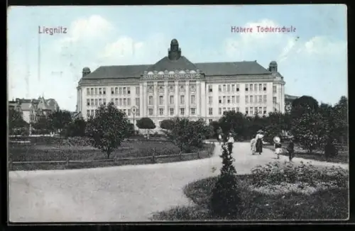 AK Liegnitz, Höhere Töchterschule mit Garten