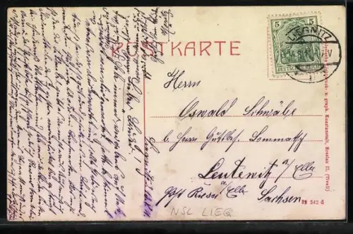 AK Liegnitz, Höhere Töchterschule mit Garten