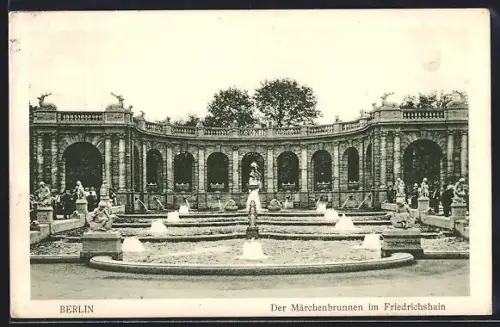 AK Berlin, Märchenbrunnen im Friedrichshain