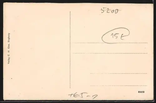 AK Siegburg, Hauptbahnhof mit Strasse