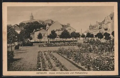 AK Siegburg, Kaiser Wilhelmplatz und Michaelsberg
