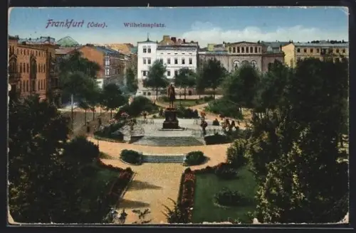 AK Frankfurt /Oder, Wilhelmsplatz aus der Vogelschau
