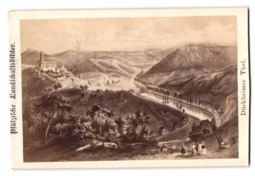 Fotografie unbekannter Fotograf, Ansicht Bad Dürkheim, Blick in das Dürkheimer Thal vom Signal, nach einem Gemälde
