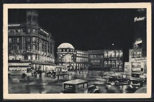 AK Berlin-Tiergarten, Potsdamer Platz bei Nacht