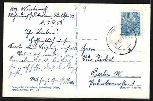 AK Falkenberg /Mark, Terrasse der Karlsburg mit Restaurant