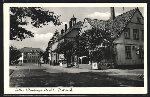 AK Soltau, Poststrasse m. Ratskeller