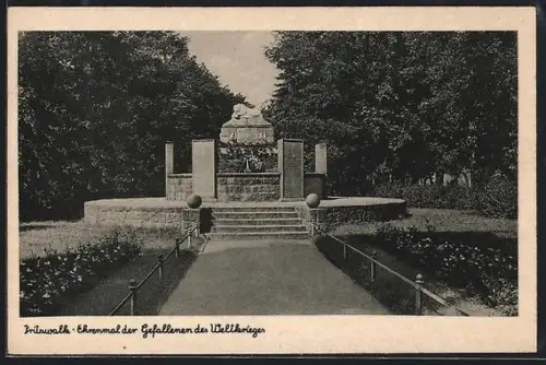 AK Pritzwalk, Ehrenmal der Gefallenen des Weltkrieges