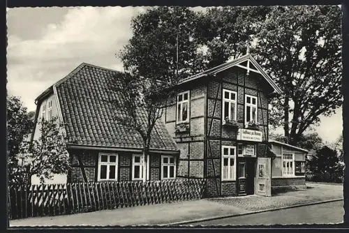 AK Bispingen, Gasthaus zur Brunau, Inh. Helmut Schulz, früher Schwarzer Adler