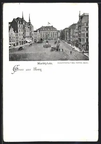 AK Bonn, Partie am Marktplatz