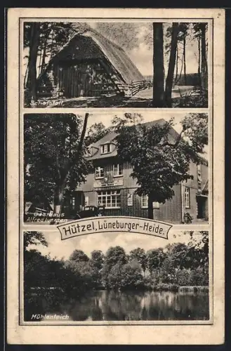 AK Hützel /Lüneburger-Heide, Gasthaus v. Alfred Iversen