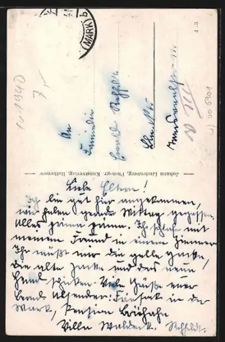 AK Friesack i. Mark., Durchblick zur Kirche