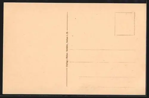 AK Soltau i. H., Poststrasse und Rathaus