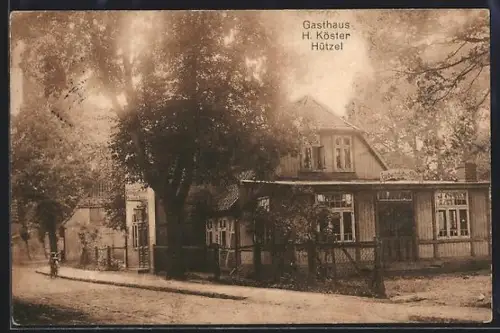 AK Hützel, Gasthaus H. Köster an der Strasse