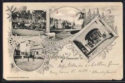 AK Frankfurt-Schwanheim, Gasthaus Waldfried