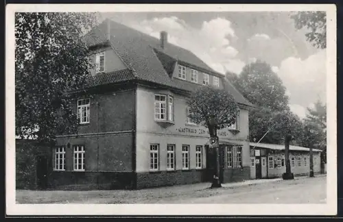 AK Soltau i. H., Gasthaus Zum Neuen Hause, Bes. Heinrich Winkelmann