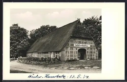 AK Niederhaverbeck, Gasthof zum Heidekrug v. W. Menke