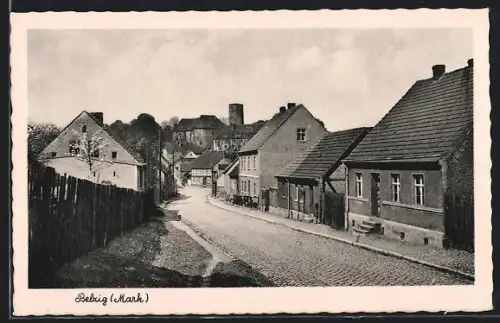 AK Belzig /Mark, Strassenpartie im Ort