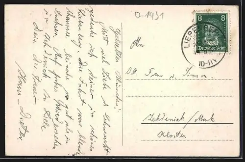 AK Liebenberg, Terrasse des Schlosses Liebenberg