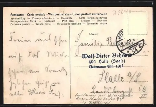 AK Berlin, Gasthaus zur Bierglocke in der Rosenthalerstrasse 49