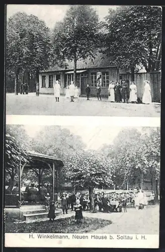 AK Soltau i. H., Gasthaus Neuen Hause, Inh. H. Winkelmann
