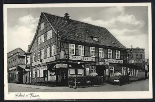 AK Soltau i. Hann., Dransfeld`s Hotel, Café und Restaurant