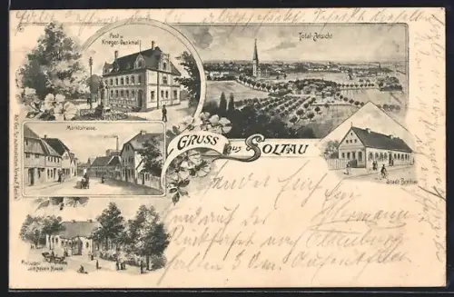 AK Soltau, Restaurant zum Neuen Hause, Gasthaus Stadt Bremen, Markstrasse