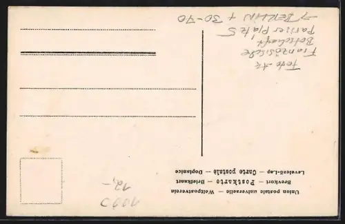 Foto-AK Berlin, Französische Botschaft, Pariser Platz 5