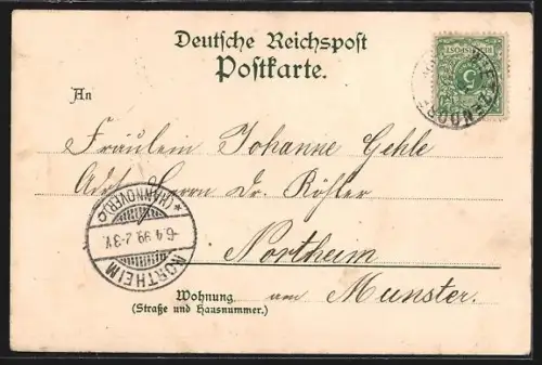 Lithographie Wietzendorf, Blick zur Kirche, Kutschen auf einer Strasse im Ort