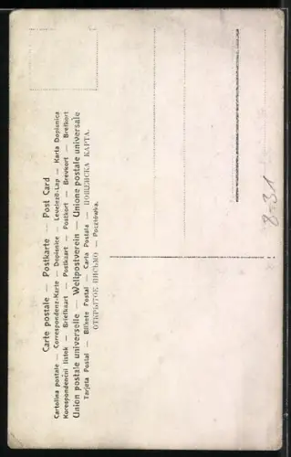 Foto-AK Zwei Tischler mit Rucksäcken und Wanderstöcken