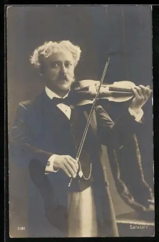 AK Pablo de Sarasate spielt Violine