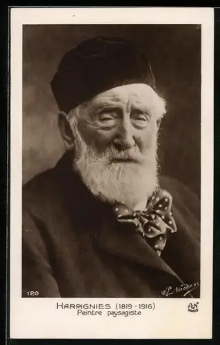 AK Maler Harpignies mit gepunkteter Schleife