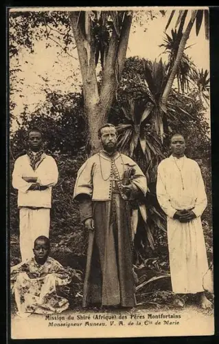 AK Mission du Shiré des Pères Montfortains, Monseigneur Auneau