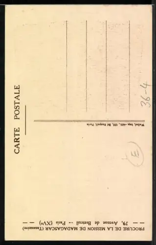 AK Madagaskar, Missionars-Pavillon am Planetarium v. Tananarive