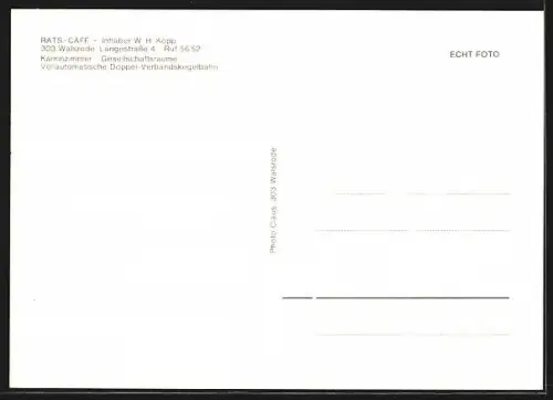 AK Walsrode, Rats-Cafe Koop, Langestrasse 4, Innenansicht Gesellschaftsraum