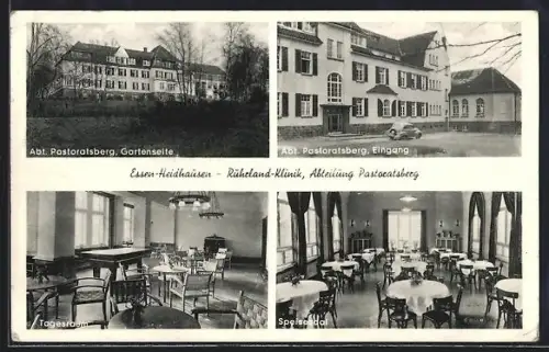 AK Essen-Heidhausen, verschiedene Ansichten der Ruhrland-Klinik, Abt. Pastoratsberg