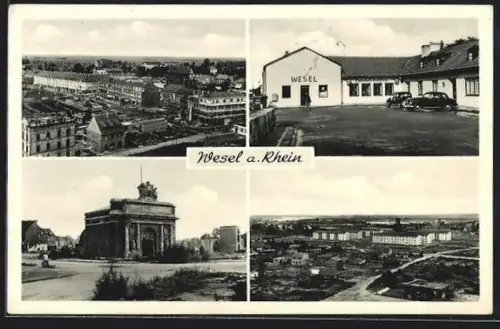 AK Wesel a. Rhein, Bahnhofs-Gaststätte, Bahnhof, Berliner Tor