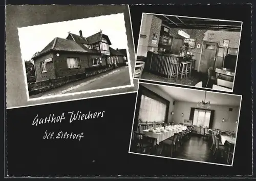 AK Kl. Eilstorf /Fallingbostel, Gasthof Wiechers, mit Innenansichten